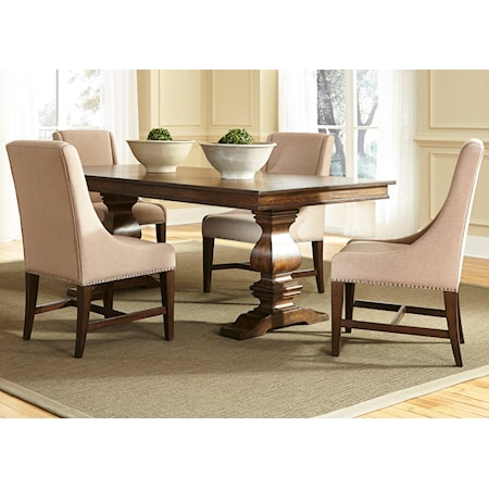 5 Piece Trestle Table Set