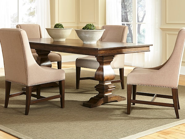 5 Piece Trestle Table Set