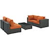 Modway Sojourn Outdoor 5 Piece Sectional Set