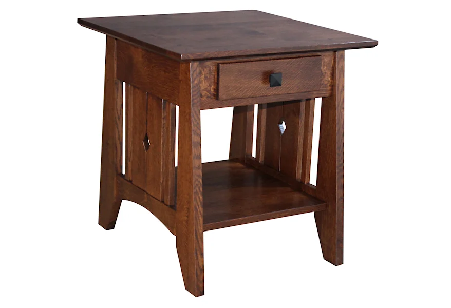 Tempe Mission Customizable Solid Wood End Table by Ashery Woodworking at Saugerties Furniture Mart