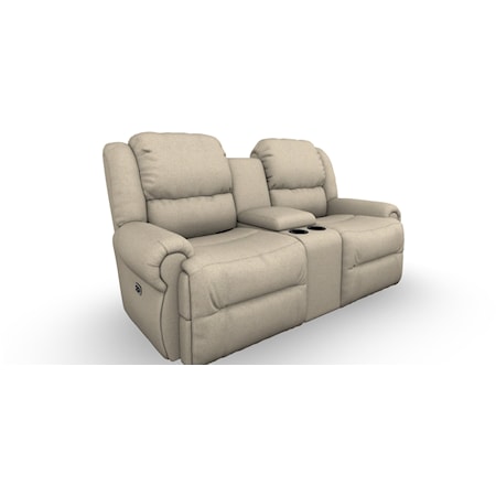 Power Reclining Space Saver Console Loveseat