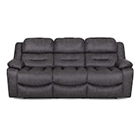 Casual Reclining Sofa with Pillow Armrests
