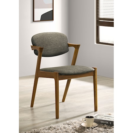 Malone Padded Wood Dining Arm Chair