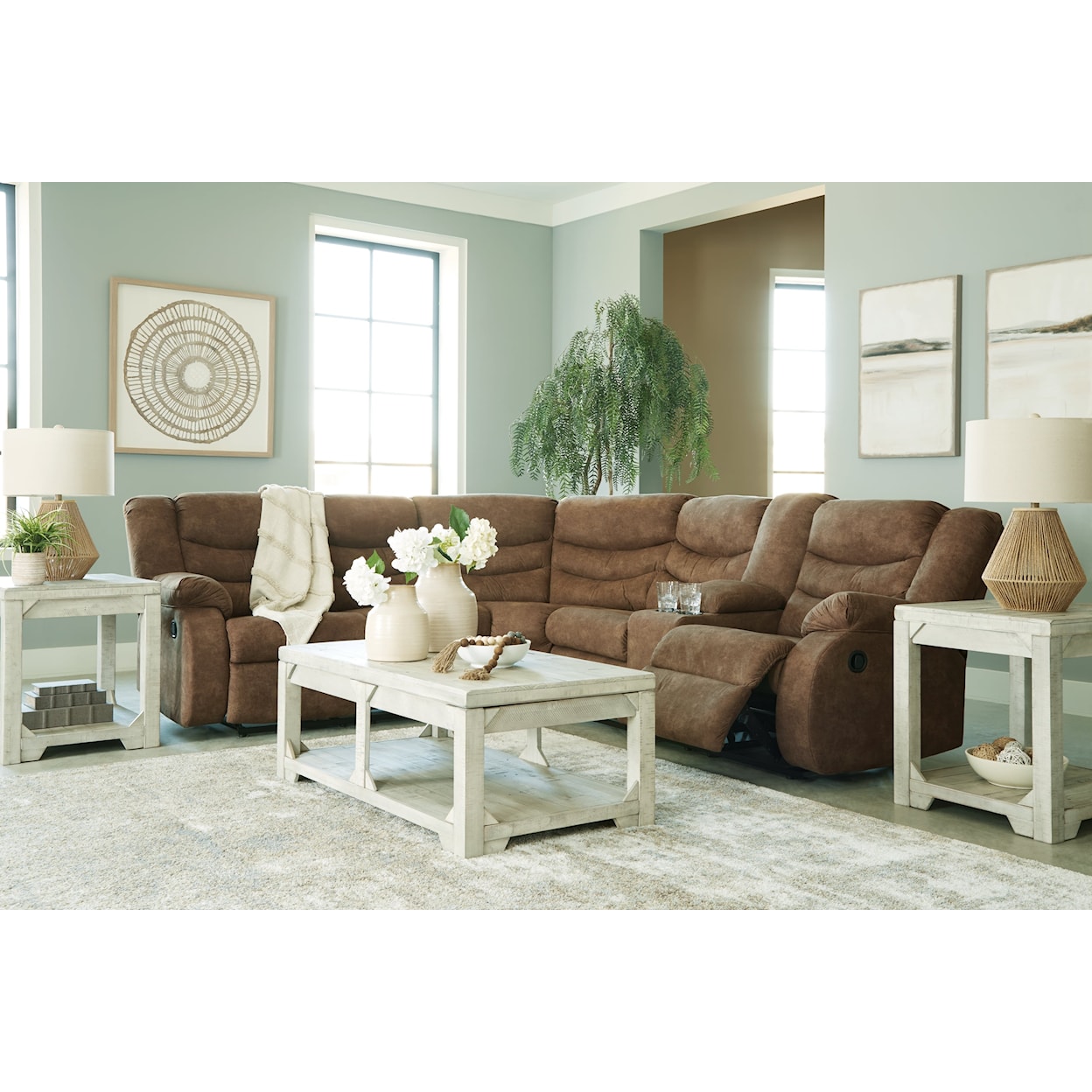 Signature Design Partymate Reclining Sectional