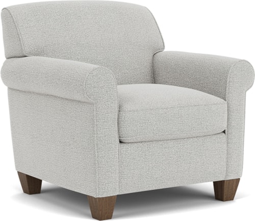 Transitional Accent Chair with Tapered Legs