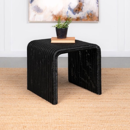 Cahya Woven Rattan End Table