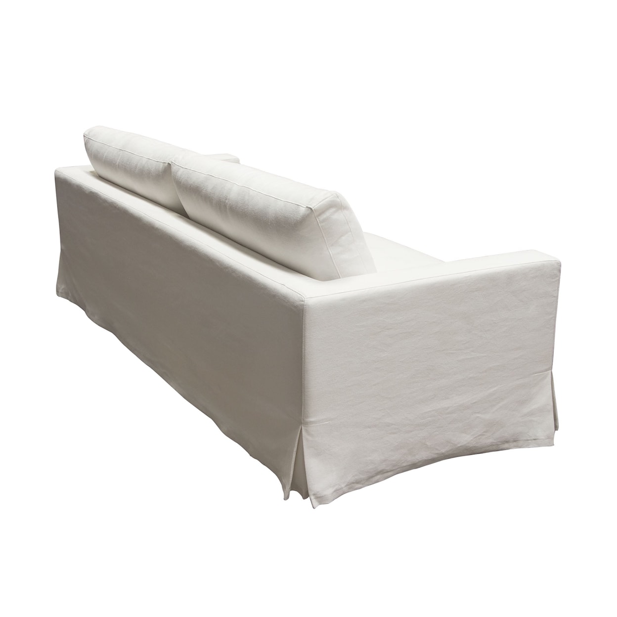 Diamond Sofa Furniture Savannah Slip-Cover Sofa In White Natural Linen