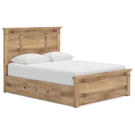 Queen Panel Storage Bed