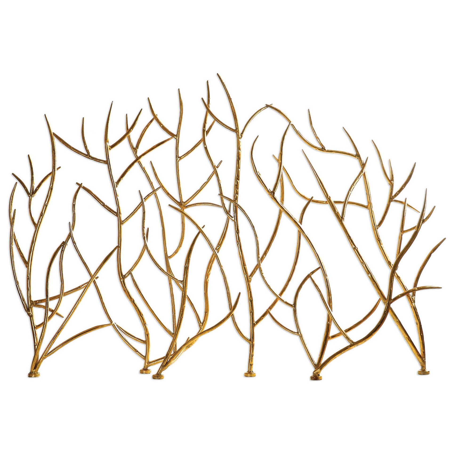Uttermost Accessories Gold Branches Decorative Fireplace Screen