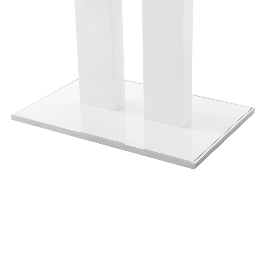 Armen Living Amanda Rectangular Pedestal Dining Table