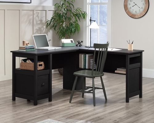 Transitional Dawson Trail L-Desk - Raven Oak