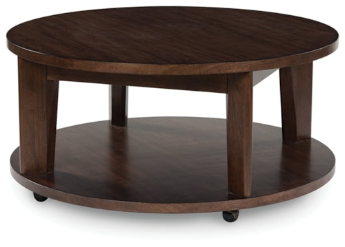 Round Coffee Table with Casters