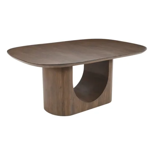 Contemporary Dining Table with Double Pedestal Base