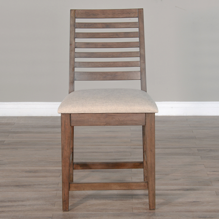 24"H Counter Height Barstool, Cushion Seat