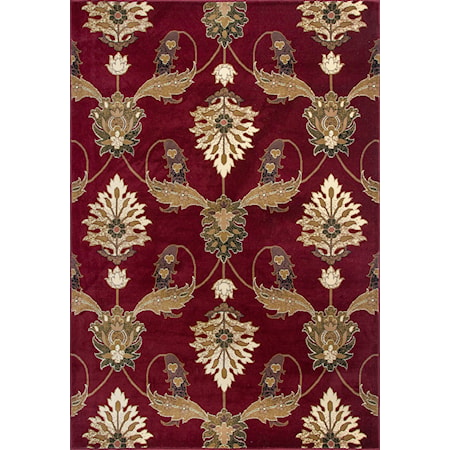 7'7" X 10'10" Red Palazzo Area Rug