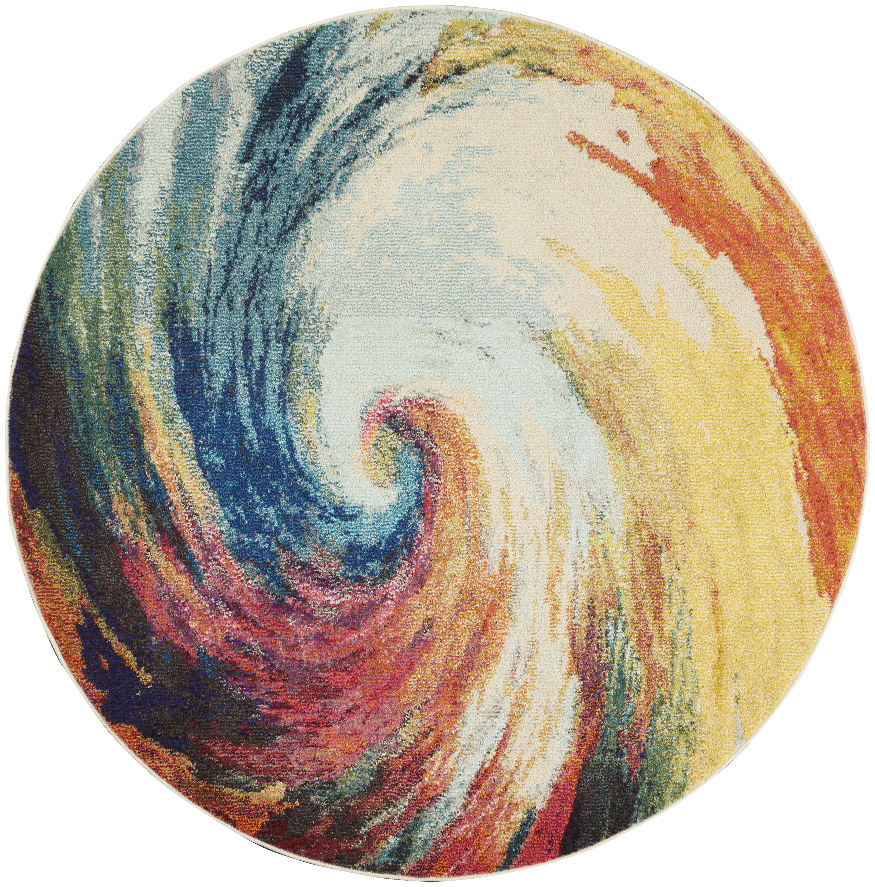 4'  Wave Round Rug