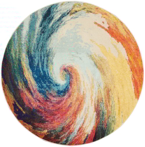 4'  Wave Round Rug