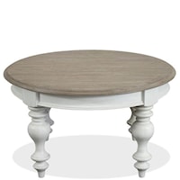 Cottage Round Coffee Table with Two-Tone Finish