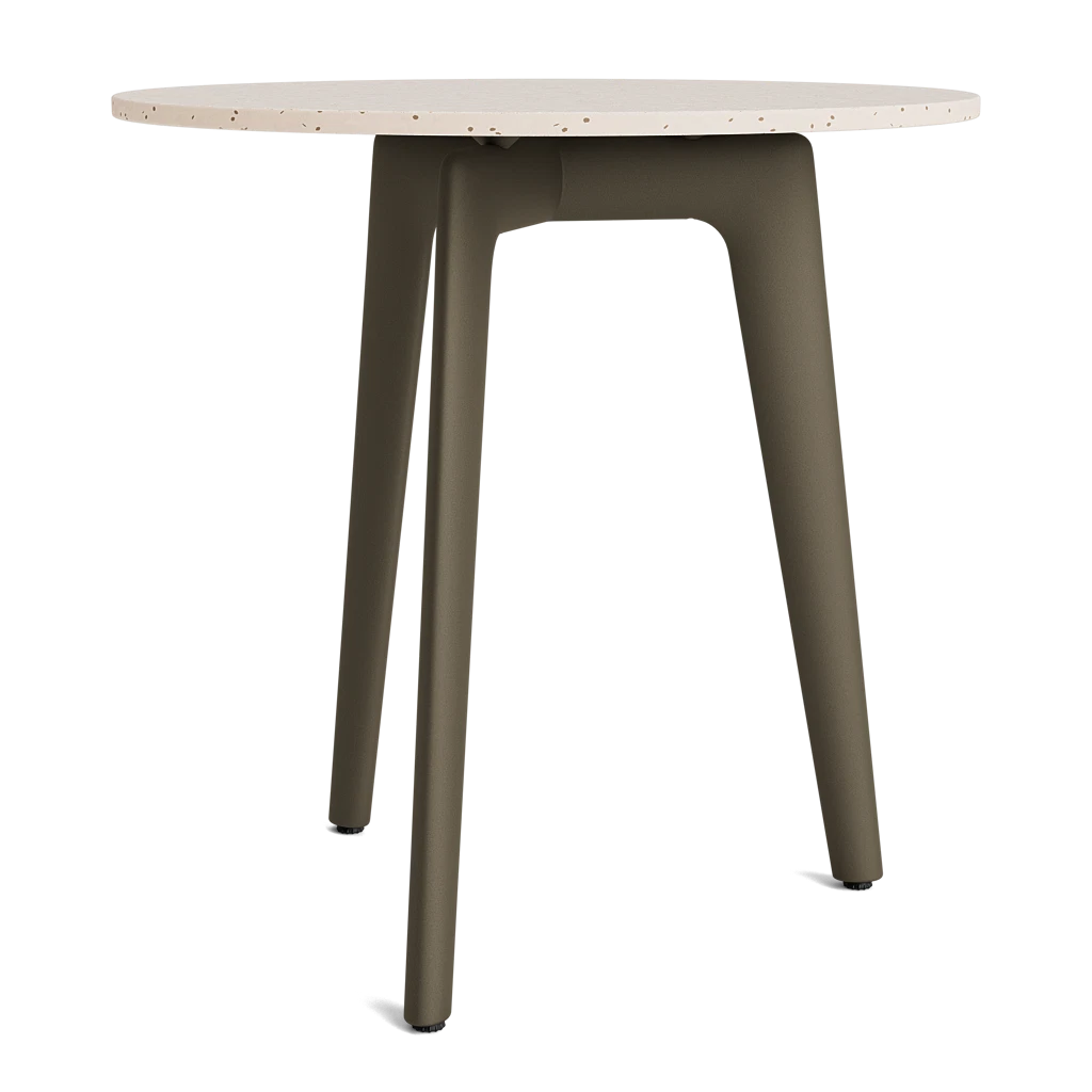 20" Round Stone-Top End Table