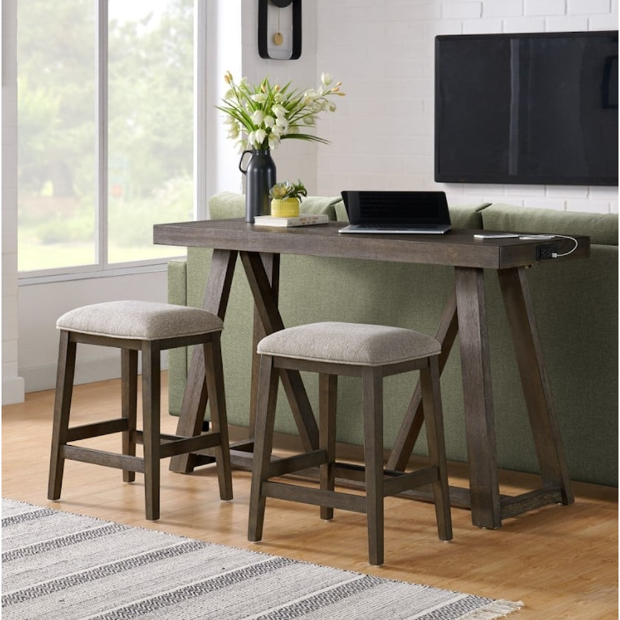 Intercon Hearst Upholstered Counter-Height Stool