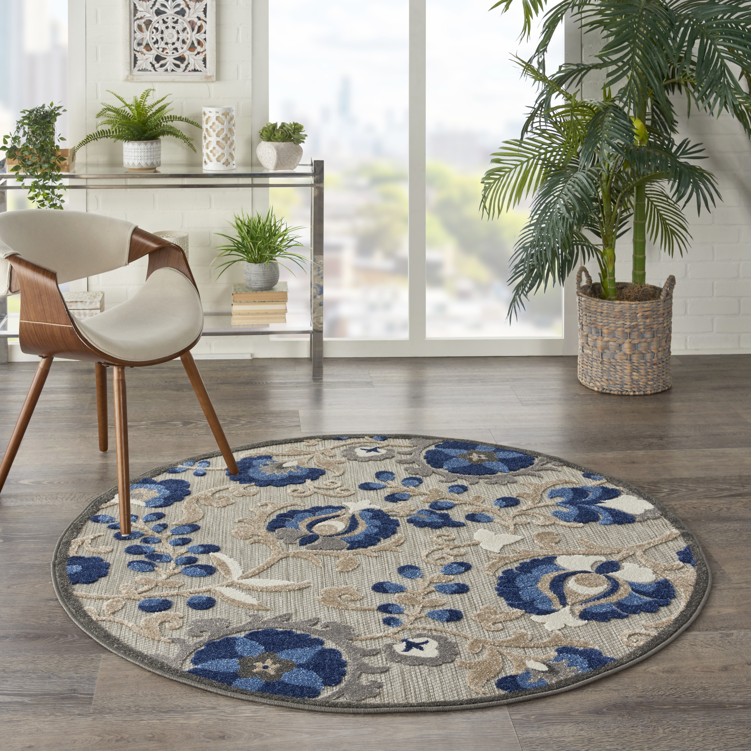 Nourison Aloha 5'3" Round  Rug