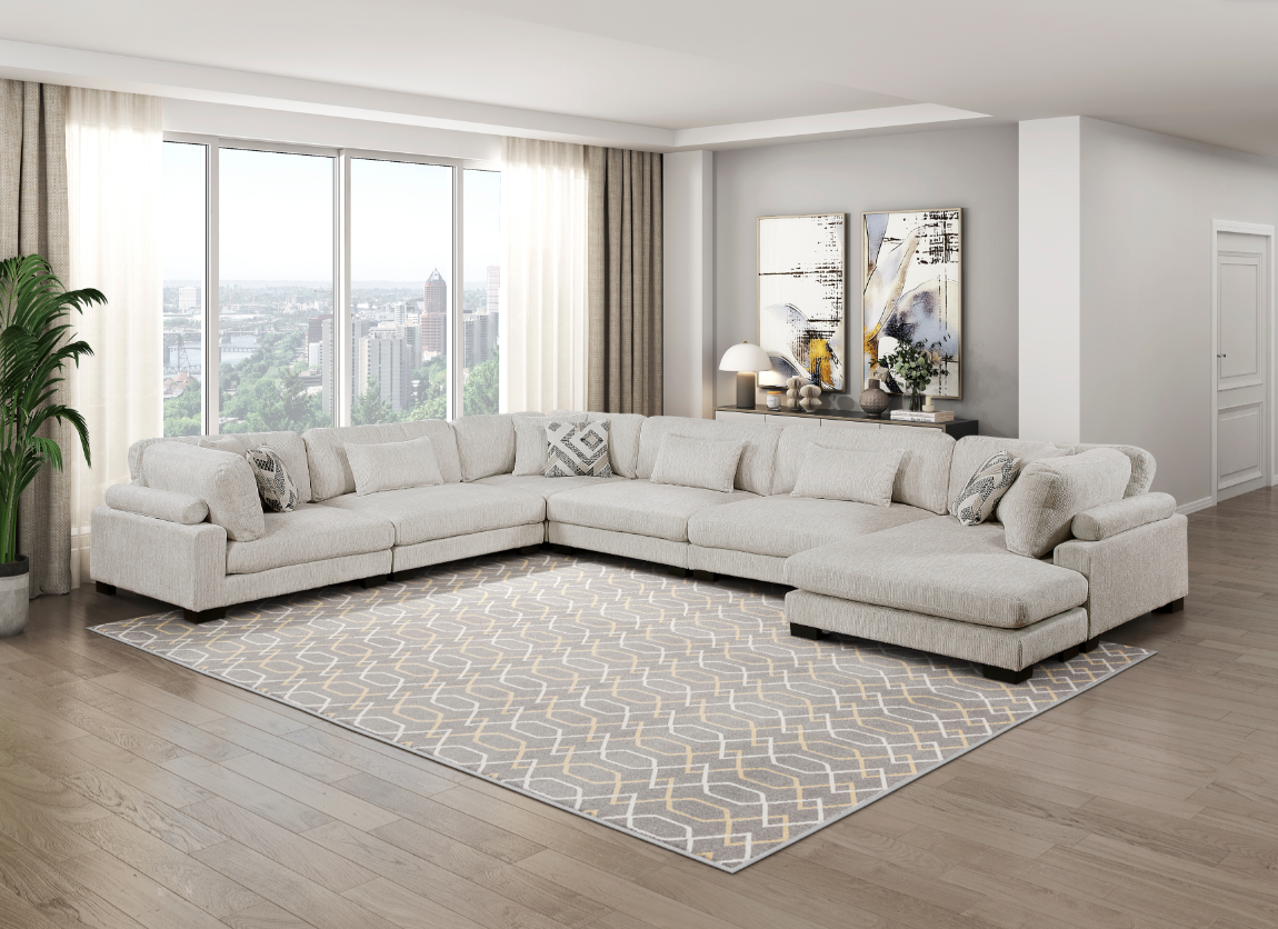Homelegance Tinley 6-Piece Sectional Sofa with Chaise