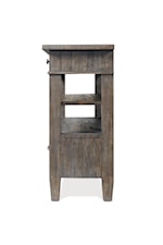Riverside Furniture Bradford Rustic Traditional 3-Drawer Nightstand with USB Ports