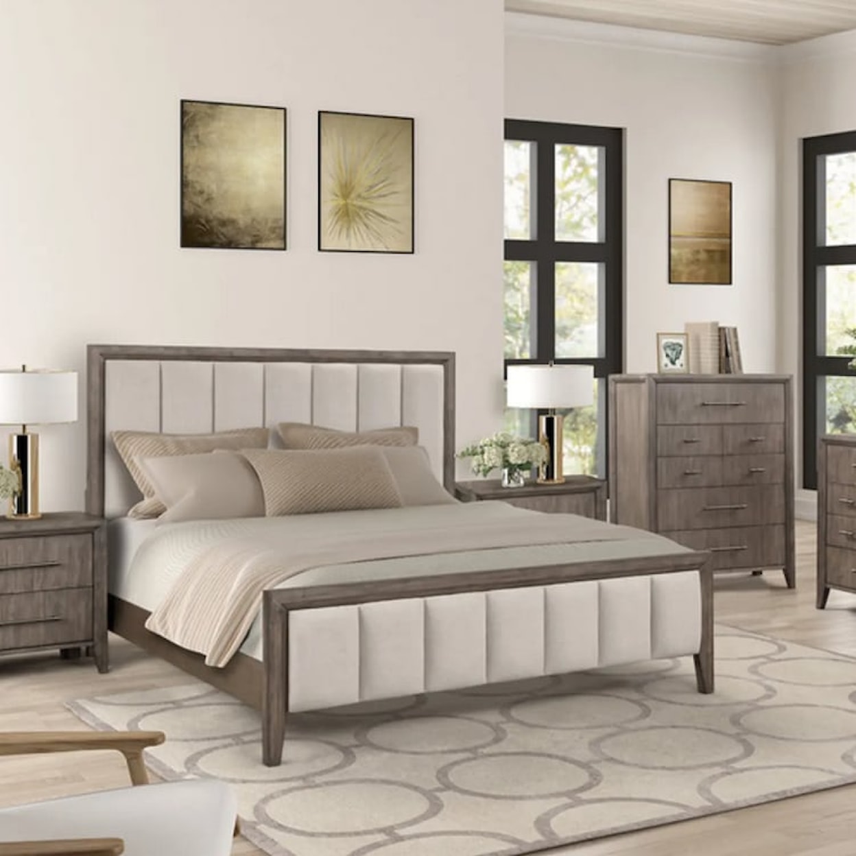 Legends Furniture Avana King Upholstered Bedroom Set