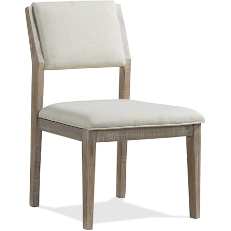 Contemporary Rustic Upholstered Side Chair