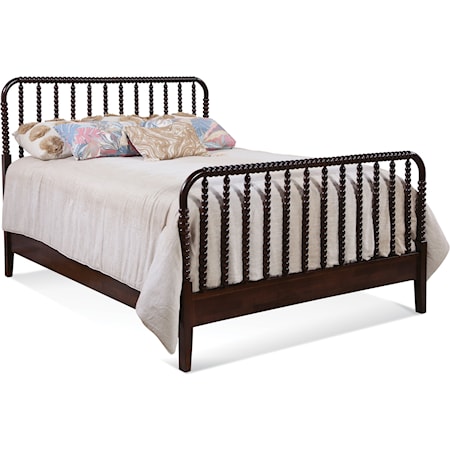 Transitional King Spindle Bed