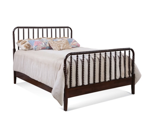 Transitional King Spindle Bed