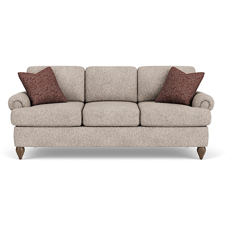 Traditional Sofa with Rolled Arms