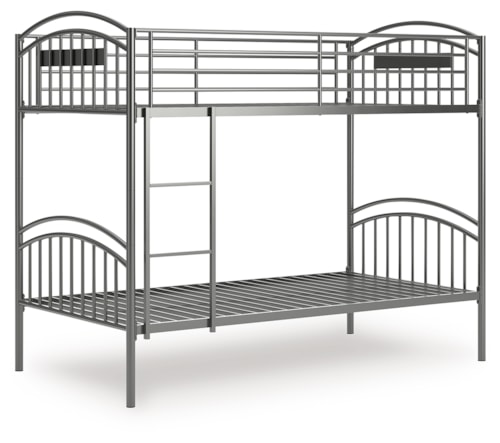 Twin Over Twin Bunk Bed With Ladder