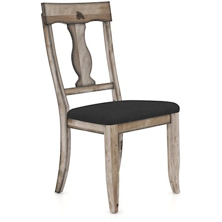 Farmhouse Customizable Upholstered Side Chair with Splat Back