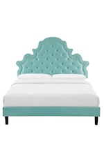 Modway Gwyneth Tufted Performance Velvet Queen Platform Bed