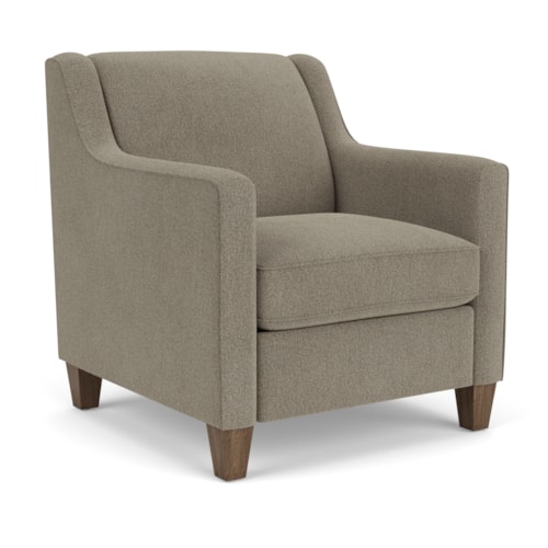 Contemporary Chair with Tapered Wooden Legs