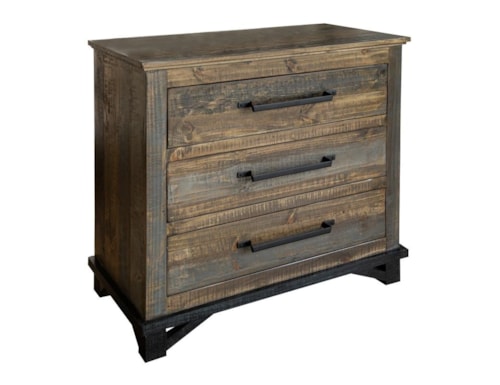 Rustic 3-Drawer Bedroom Chest