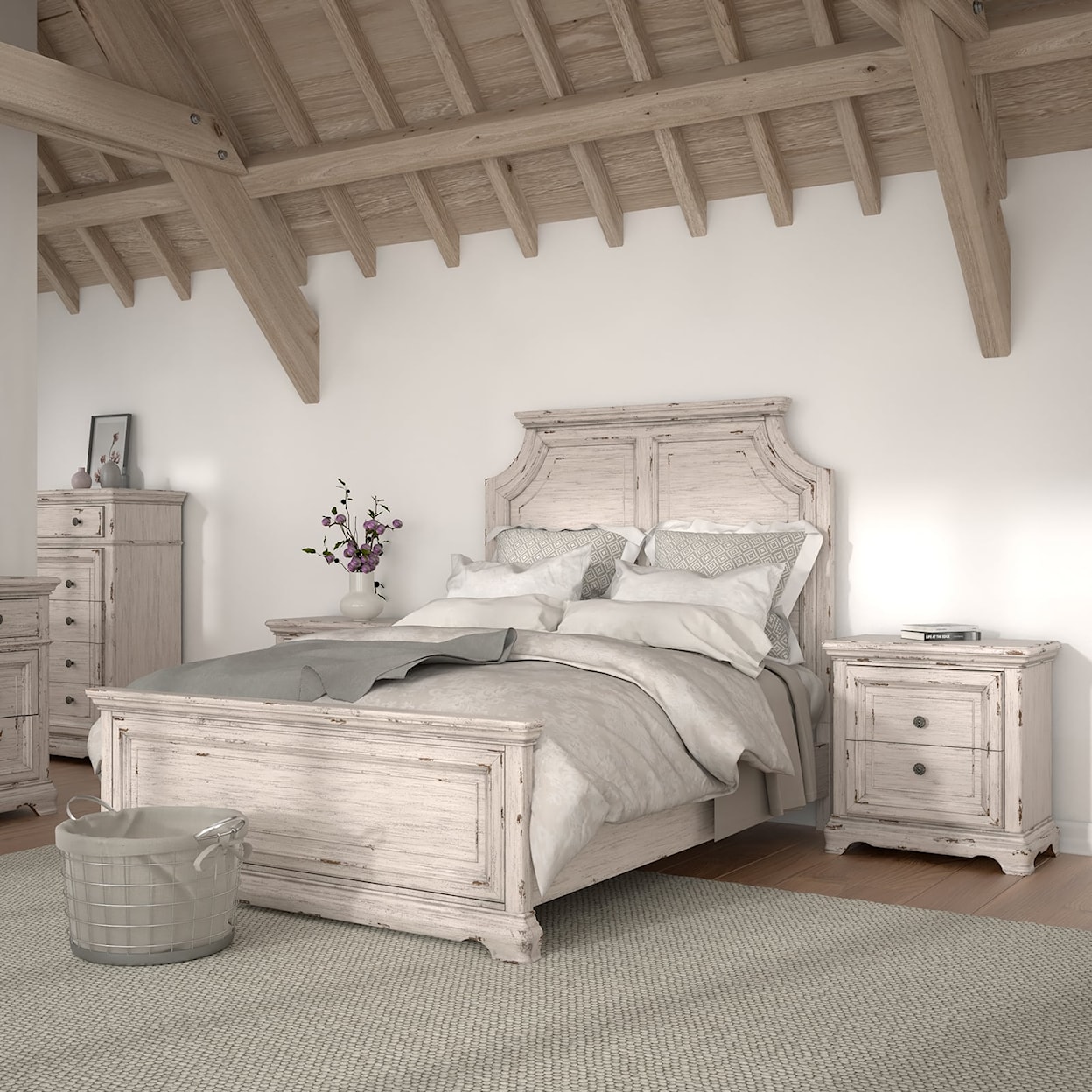 American Woodcrafters Providence Queen Panel Bed