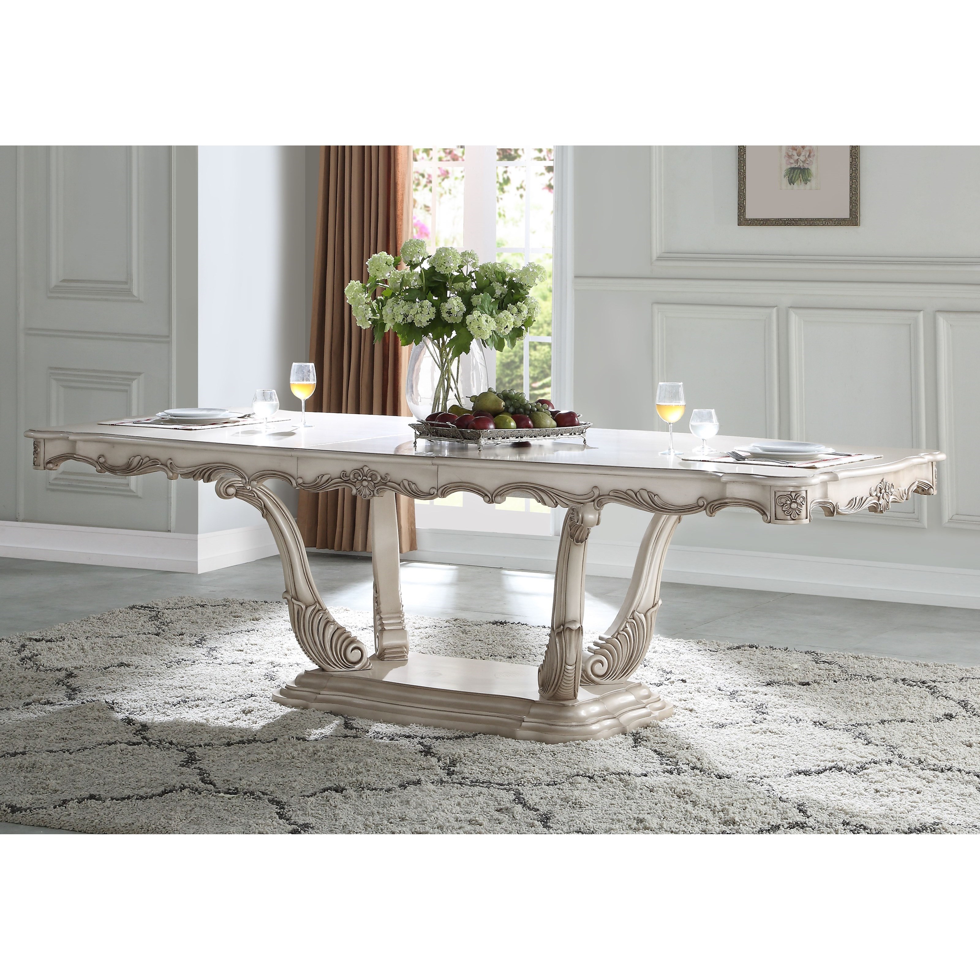 Acme Furniture Gorsedd 67440 Traditional Antique White Pedestal