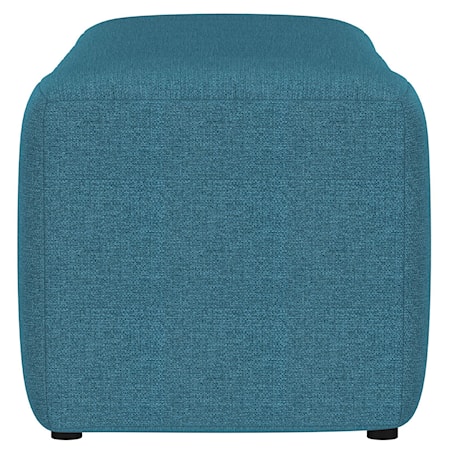 Summer Fabric Tufted Accent Bench Peacock