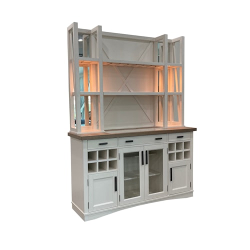 Farmhouse Buffet and Hutch with Dual AC Power Center