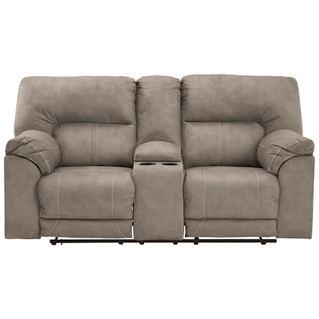 Double Reclining Power Loveseat with Console
