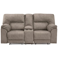 Casual Double Reclining Power Loveseat with Console and USB Port