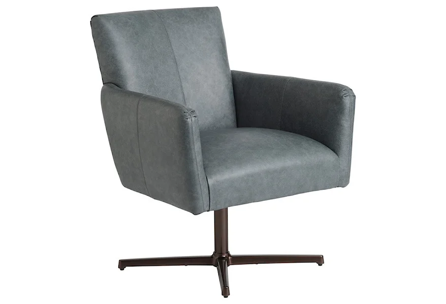 Barclay Butera Upholstery Brooks Swivel Chair with Bronze Base by Barclay Butera at Z & R Furniture