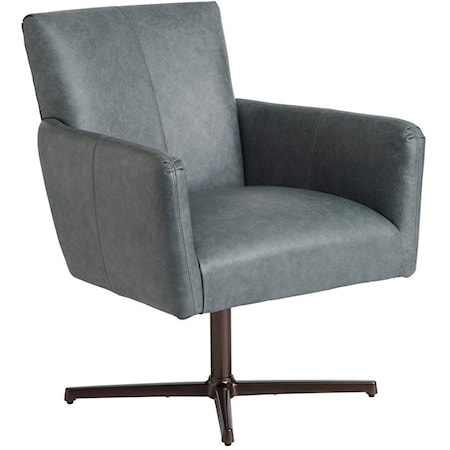 Brooks Swivel Chair with Bronze Base