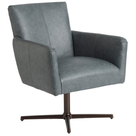 Brooks Swivel Chair with Bronze Base