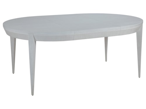 Contemporary Round/Oval Dining Table with Leaf