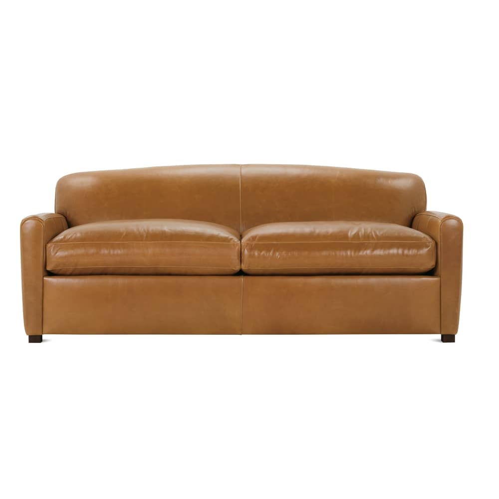 73" Leather Two-Cushion Sofa