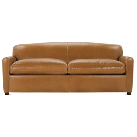 73" Leather Two-Cushion Sofa