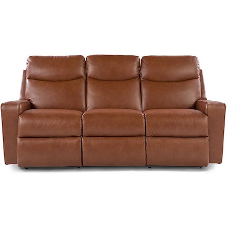 Contemporary Power Reclining Sofa w/ Headrest & Lumbar
